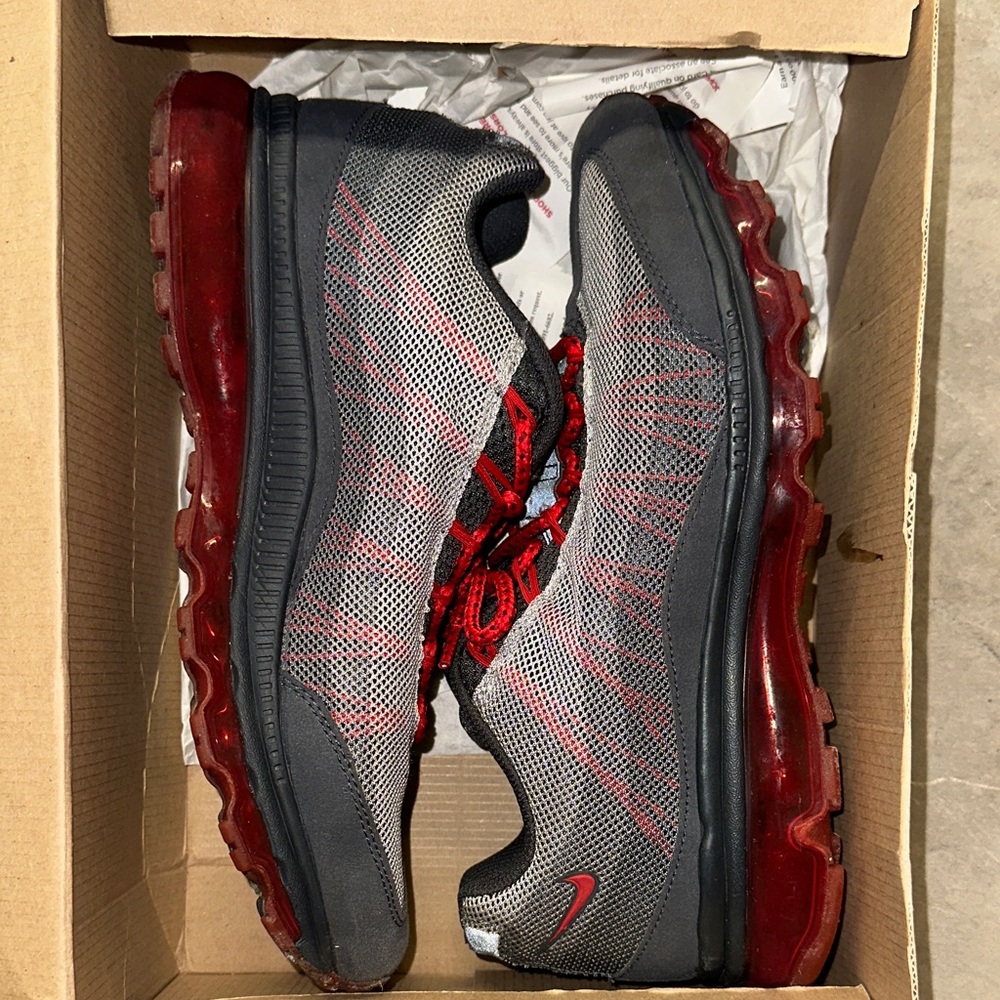 Nike Black and Red Air Max Shoes